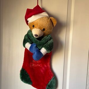 Christmas Teddy Bear Stocking   Berry Christmas